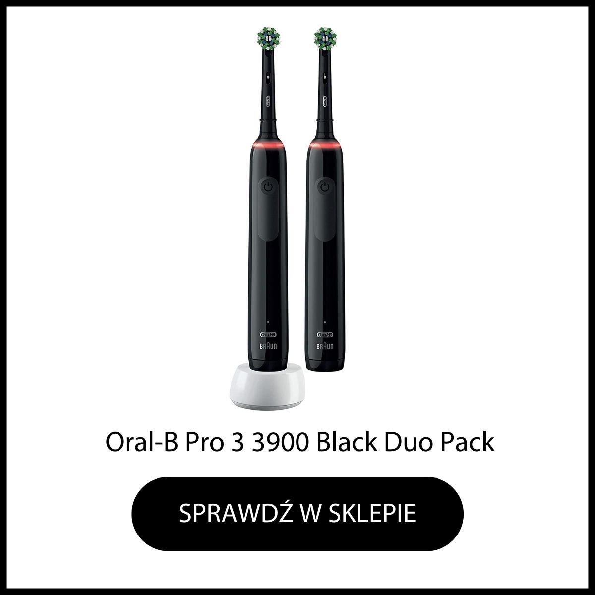 OralB Pro 3 3900 Black Cross Action szczoteczka elektryczna zestaw duo pack