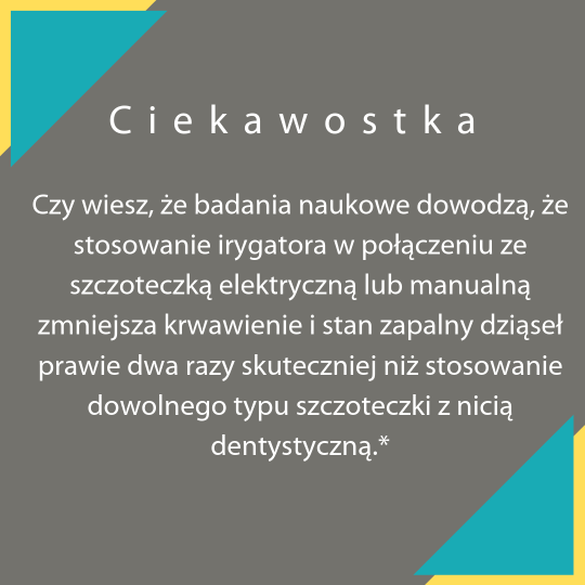 irygator zmniejsza krwawienie dziąseł badania naukowe