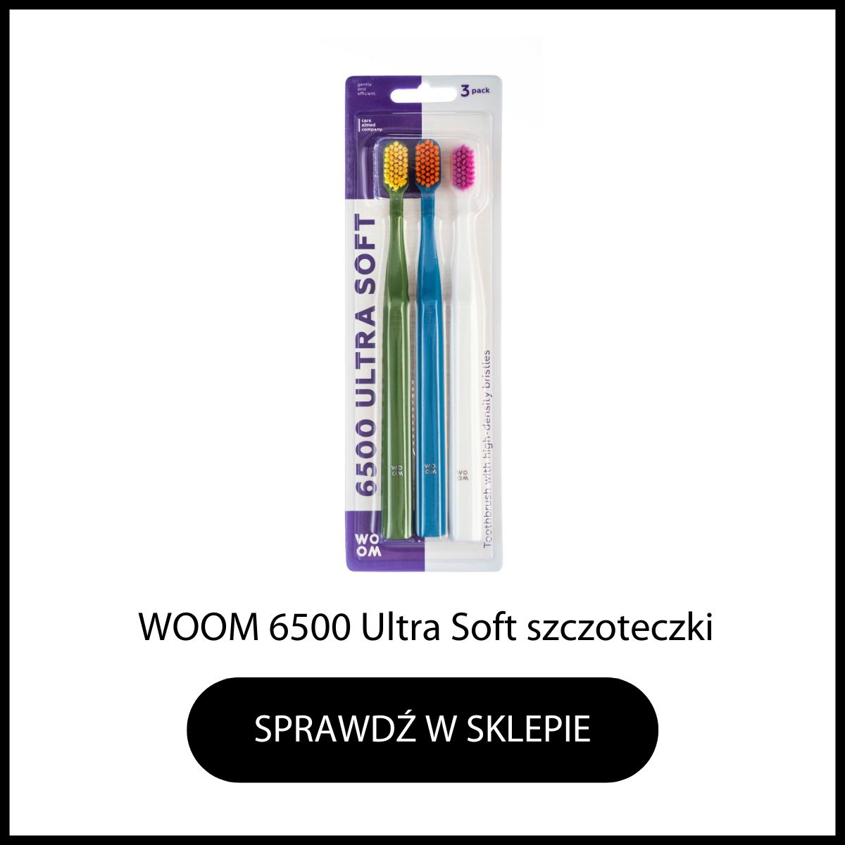 Miękka szczoteczka do zębów WOOM ultra soft 6500