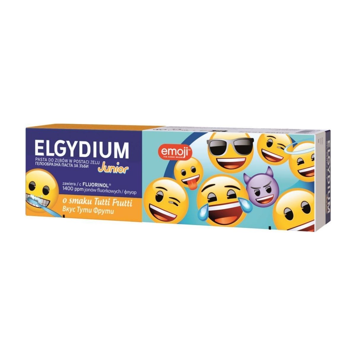 Elgydium Emoji Junior Tutti Frutti pasta do zębów owocowa dla dzieci 7-12 lat