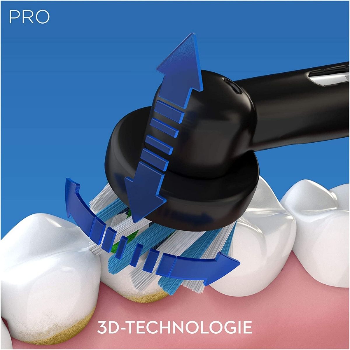 Oral B Pro 750 Black z końcówką Cross Action ruchy 3D