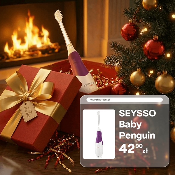  Prezent do 100 zł szczoteczka dla dzieci seysso baby penguin
