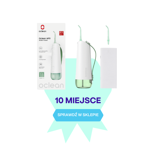 Oclean W10 irygator bezprzewodowy ranking irygatorów miejsce 10