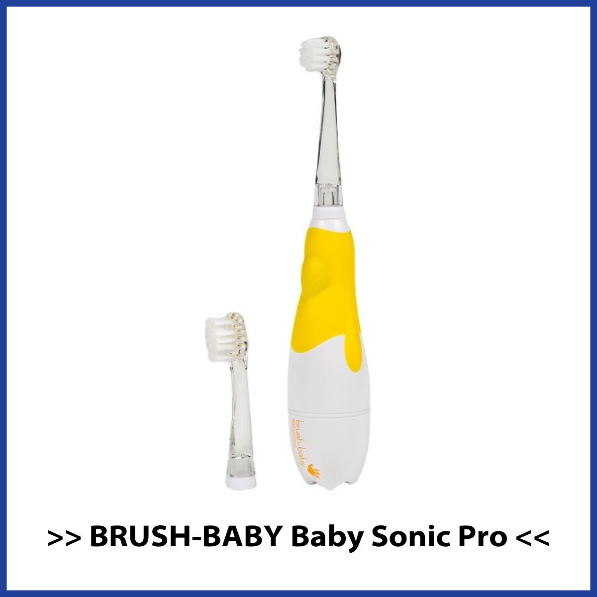 Ranking szczoteczek sonicznych dla dzieci Brush Baby Baby Sonic Pro w kolorze żółtym
