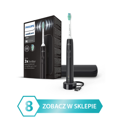 Ranking szczoteczek sonicznych miejsce 8 Philips Sonicare 3100 Black