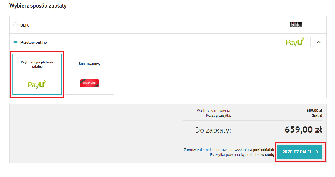 Zakup na raty Payu instrukcja krok po kroku