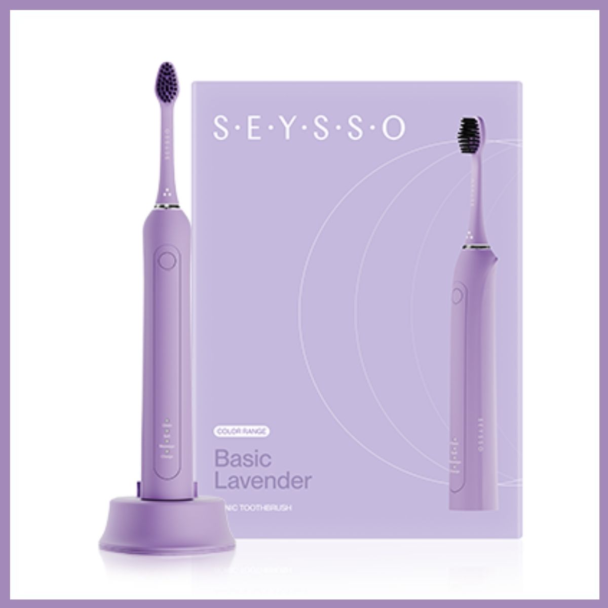 SEYSSO Color Basic Lavender szczoteczka soniczna fioletowa zawartość opakowania