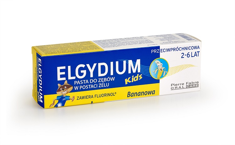 Elgydium Kids bananowa pasta do zębów dla dzieci z florem 2-6 lat