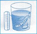 Do 1/2 szklanki wody włożyć tabletkę FITYDENT-u, a następnie aparat ortodontyczny ( retainer lub protezę