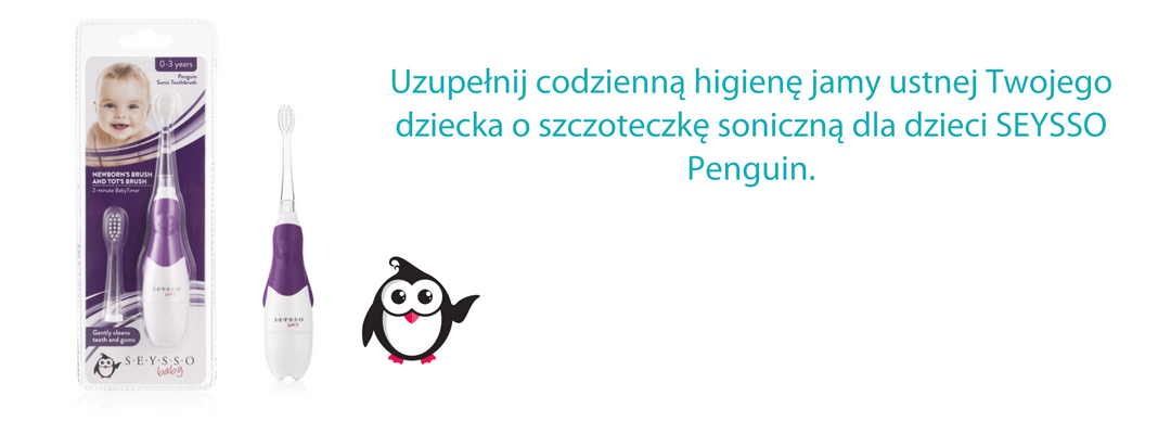 szczoteczka soniczna dla dzieci seysso baby penguin