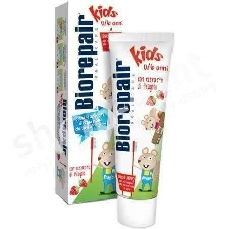 BIOREPAIR KIDS - Pasta dla dzieci bez fluoru z wyciągiem z poziomki 50ml