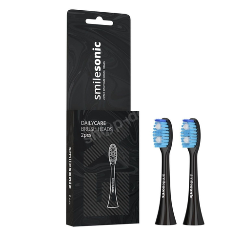 Końcówki Smilesonic DailyCare Black do szczoteczki sonicznej – 2 sztuki