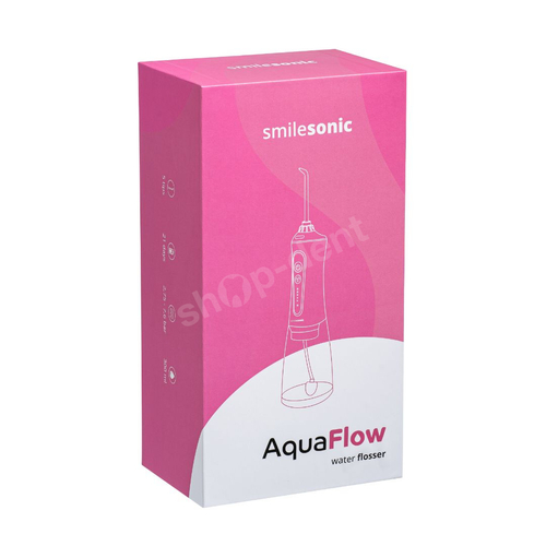 Smilesonic AquaFlow PINK irygator bezprzewodowy z 5 końcówkami