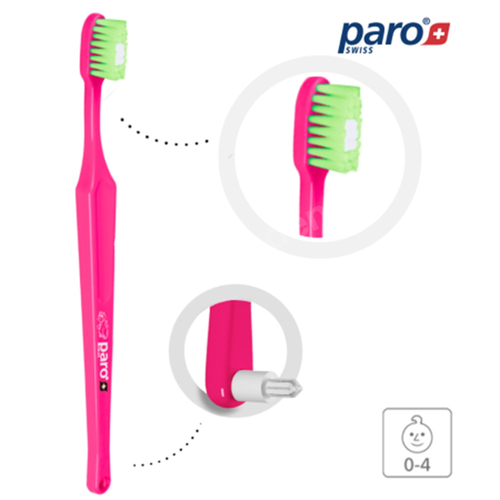 Paro Baby Ultra miękka szczoteczka dla niemowląt i dzieci 0-4 lat