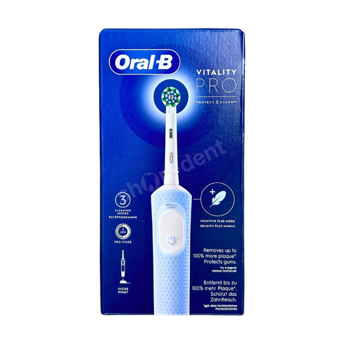 ORAL-B D103 Vitality PRO Protect X Clean Cross Action BLUE Szczoteczka elektryczna z 3 trybami pracy