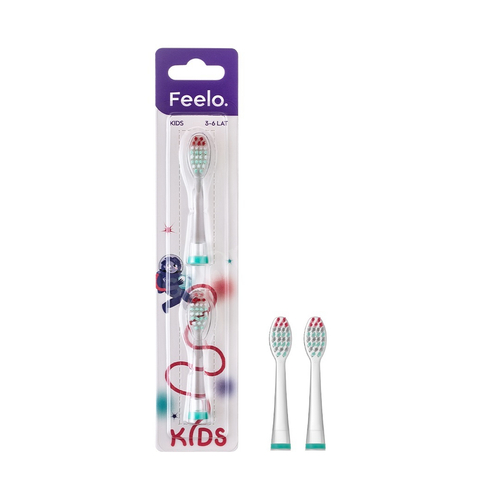 Feelo Kids Końcówki do szczoteczki sonicznej dla dzieci 3-6 lat 2 sztuki