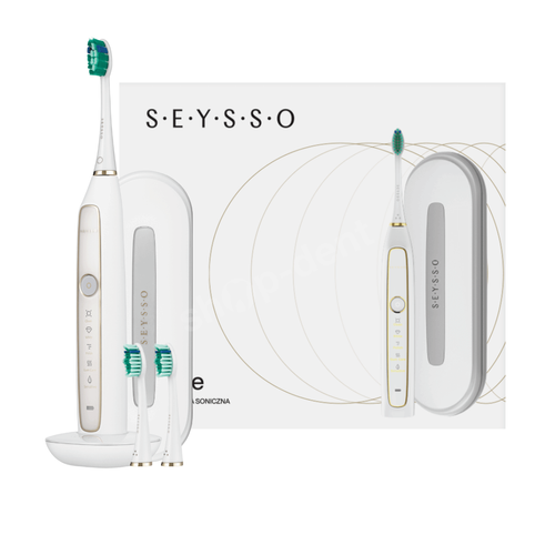 Zestaw SEYSSO Gold White szczoteczka soniczna i pasta Gold Advanced Whitening