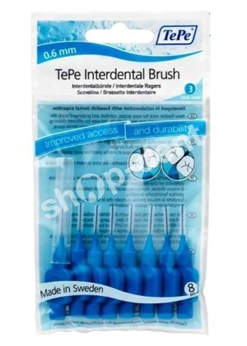 TePe Original - Szczoteczki międzyzębowe 0,6mm 8szt. (niebieskie)