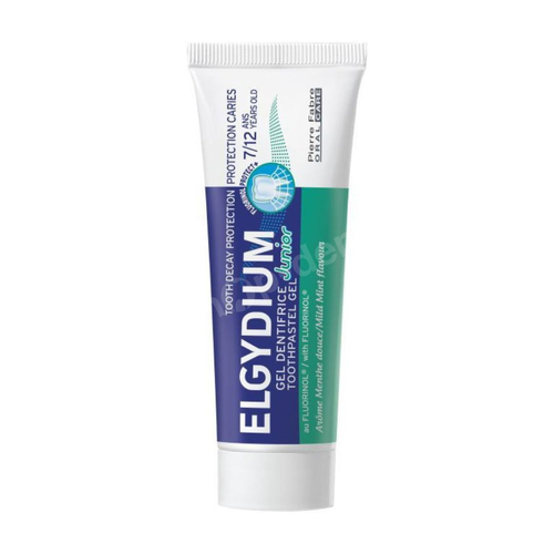 ELGYDIUM Junior pasta dla dzieci 7-12 lat o smaku łagodnej mięty z kompleksem Fluorinol Protect+ 50 ml