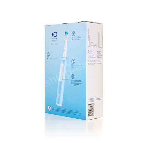 Oral-B iO 3S Ice Blue szczoteczka elektryczna magnetyczna niebieska z kosmetyczką