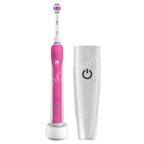 Szczotka elektryczna ORAL-B Braun Pro 750 Pink z etui podróżnym