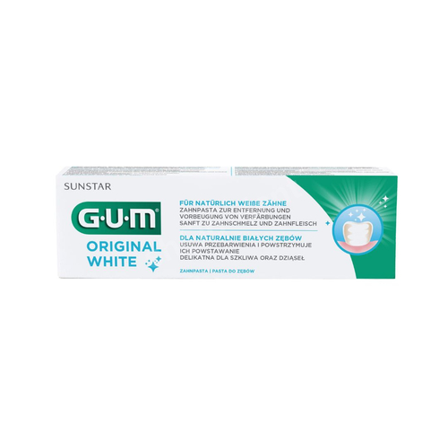 GUM Butler Original White - Wybielająca pasta do zębów z krzemionkowymi mikroperełkami 75ml