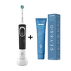 Zestaw szczoteczka elektryczna ORAL-B D100 Vitality Cross Action Black i pasta SEYSSO Oxygen
