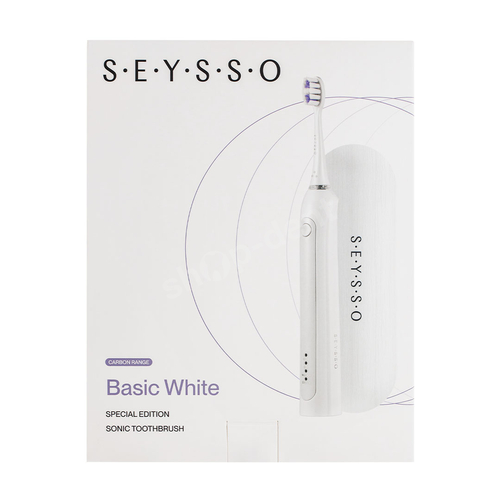 Zestaw SEYSSO Basic White Szczoteczka soniczna z etui podróżnym i pasta Oxygen