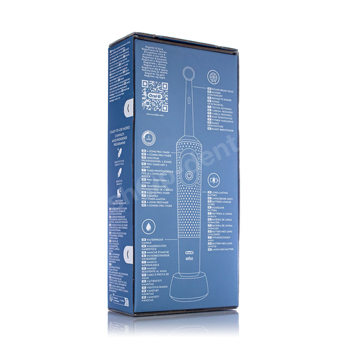 ORAL-B D103 Vitality PRO Protect X Clean Cross Action BLACK BOX Szczoteczka elektryczna z 3 trybami pracy