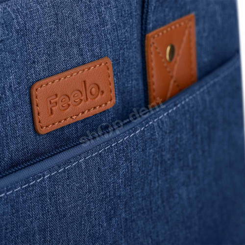 Feelo Mom Backpack Blue plecak dla mamy do wózka z matą do przewijania niebieski