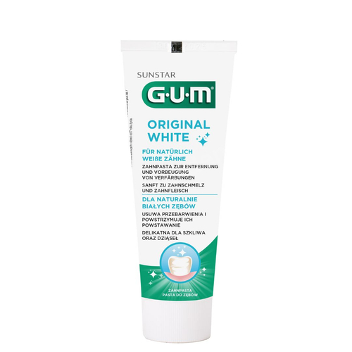 GUM Butler Original White - Wybielająca pasta do zębów z krzemionkowymi mikroperełkami 75ml