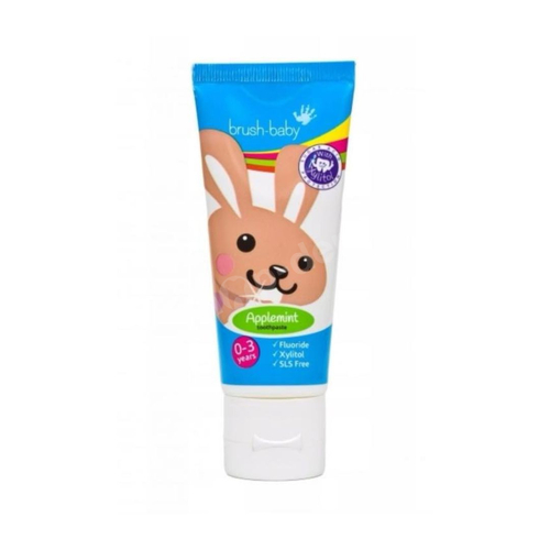 BRUSH-BABY Pasta dla dzieci jabłkowo-miętowa 0-3 lat 50ml