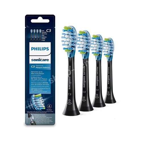 Końcówki PHILIPS Sonicare Premium Plaque Defence C3 Black HX9044/33 4 szt. do szczoteczek sonicznych Philips