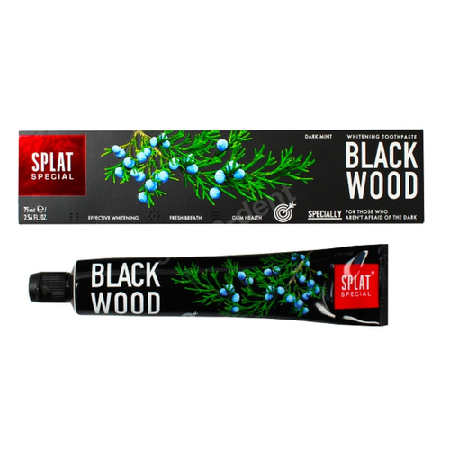 SPLAT Special BLACKWOOD Czarna pasta wybielająca zęby z aktywnym węglem 75 ml