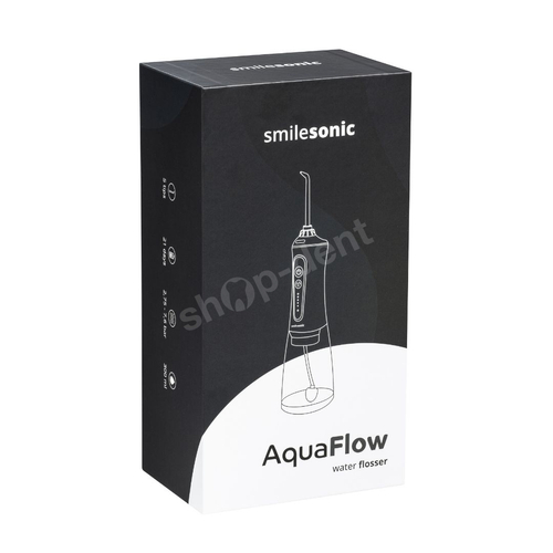 Smilesonic AquaFlow BLACK irygator bezprzewodowy z 5 końcówkami