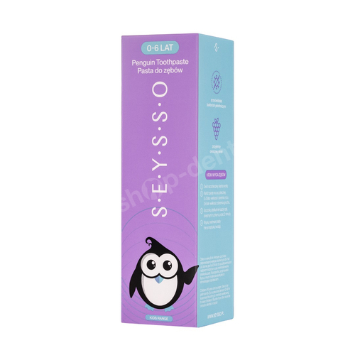 SEYSSO Kids Penguin Pasta do zębów dla dzieci o smaku czerwonych owoców 0-6 lat