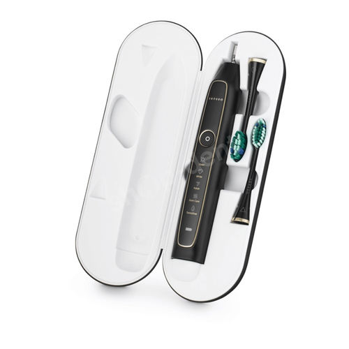 Zestaw SEYSSO Gold Black szczoteczka soniczna i irygator do zębów Carbon Travel