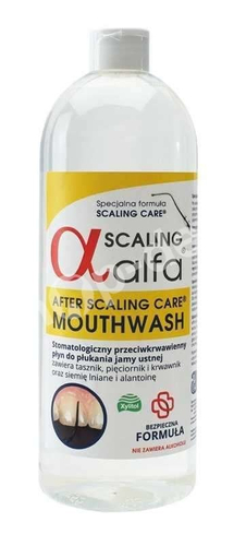 Alfa SKALING - profilaktyczny płyn do płukania jamy ustnej po skalingu lub kiretażu 500 ml