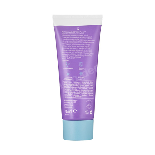 SEYSSO Kids Penguin Pasta do zębów dla dzieci o smaku czerwonych owoców 0-6 lat