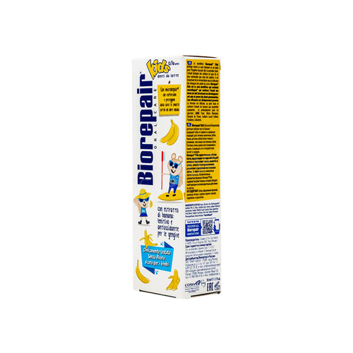 BIOREPAIR Kids Banan remineralizująca pasta dla dzieci 0-6 lat bez fluoru 50 ml