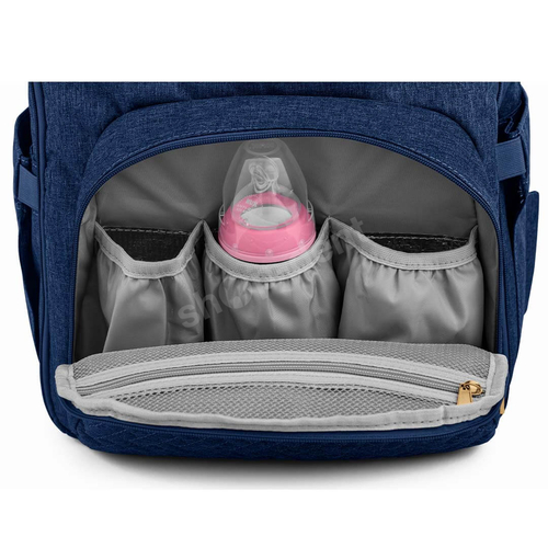 Feelo Mom Backpack Blue plecak dla mamy do wózka z matą do przewijania niebieski