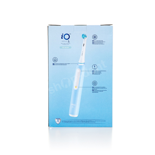 Oral-B iO 3S Ice Blue szczoteczka elektryczna magnetyczna niebieska z kosmetyczką