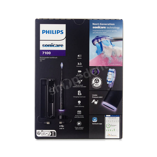 PHILIPS Sonicare HX7421/01 Next Generation 7100 Black Szczoteczka soniczna z etui