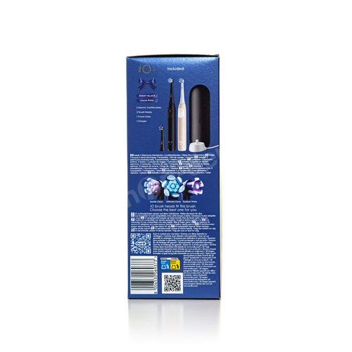Oral-B iO 2 Duo HOLIDAY GIFTSET Night Black/Calm Pink Zestaw dwóch szczoteczek magnetycznych + etui i 3 końcowki