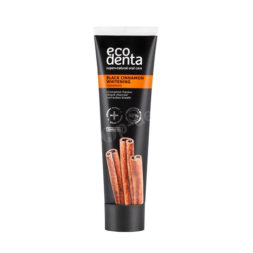 ECODENTA BLACK CINNAMON wybielająca pasta z aktywnym węglem o smaku cynamonu 100 ml