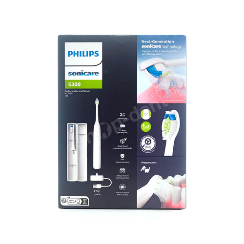 PHILIPS SONICARE HX7108/03 Next Generation 5300 White Szczoteczka soniczna do zębów z etui i 2 końcówkami