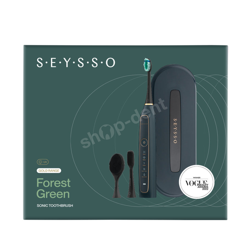 Zestaw SEYSSO Gold Forest Green szczoteczka soniczna i pasta Gold Advanced Whitening