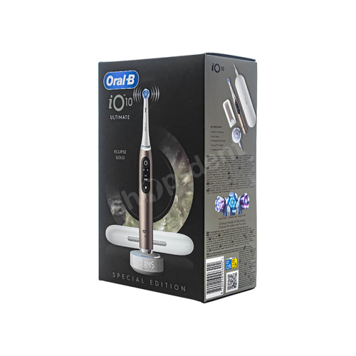 ORAL-B iO 10 Eclipse Gold szczoteczka magnetyczna złota z białym etui podróżnym