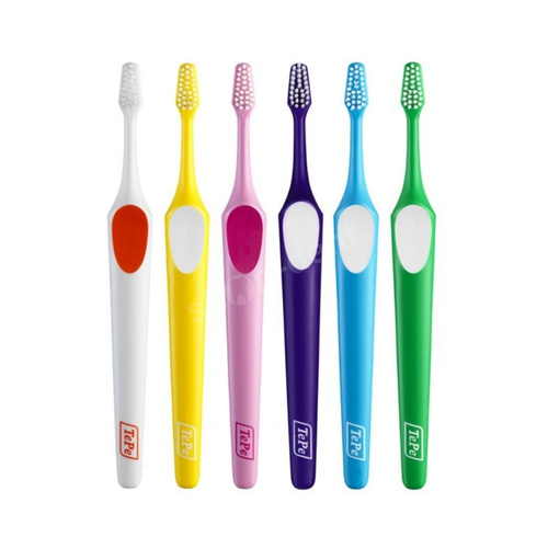 TePe Supreme Compact - Szczoteczka do zębów z małą główką z dwupoziomowym włosiem w folii