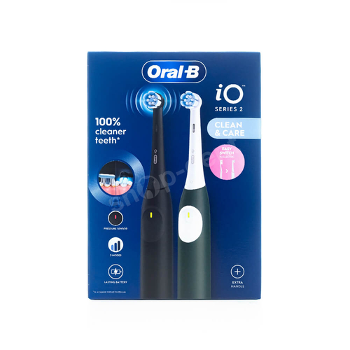 Oral-B iO 2 DUO Night Black/Forest Green Zestaw dwóch szczoteczek elektrycznych magnetycznych